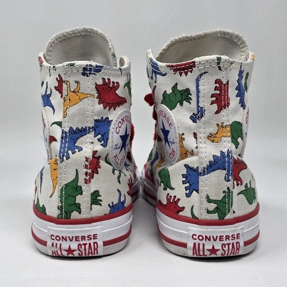 Converse Youth Junior Dinoverse Dinosaur Size 2 Sneaker CTAS Hi Top Shoe Preoned